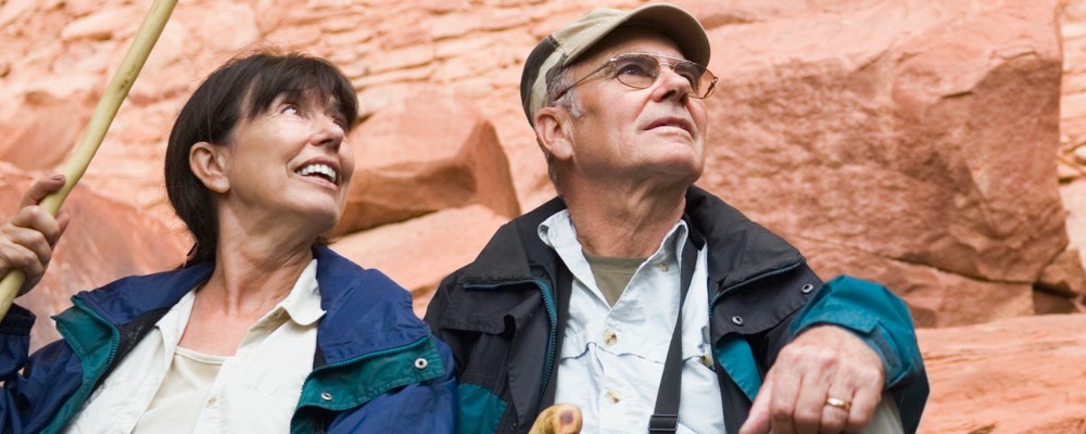 Couple hiking in Arizona